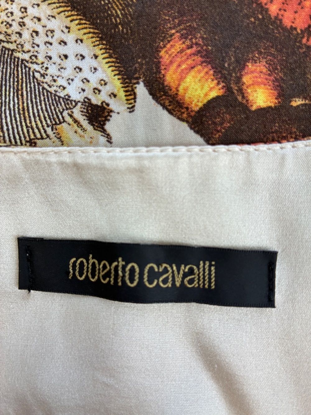 Roberto Cavalli SS 2005 Silk Seashell Pants Gold Sparkle Jeweled Snake RARE XL - Picture 9 of 16